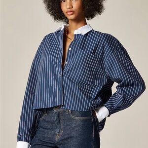 NWT J. Crew Étienne Cropped Button-up Shirt-S